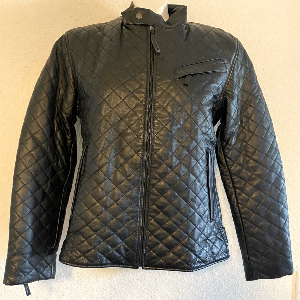 Quilted Leather Jacket exemplar size XS